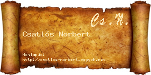 Csatlós Norbert névjegykártya