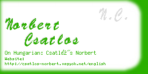 norbert csatlos business card